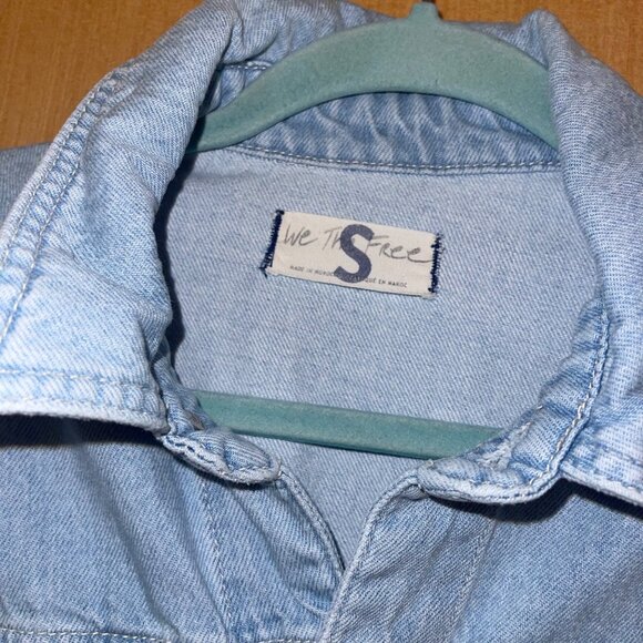 We The Free Womens Jumpsuit Size Small Blue Marci Denim Coveralls Short Sleeve - Picture 5 of 10